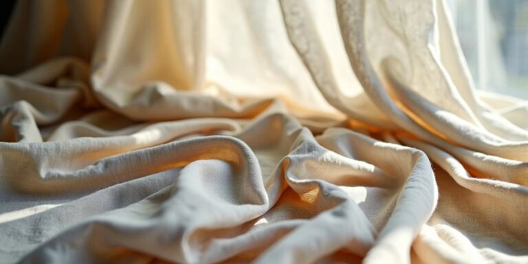 Flowing linen fabric with natural drape