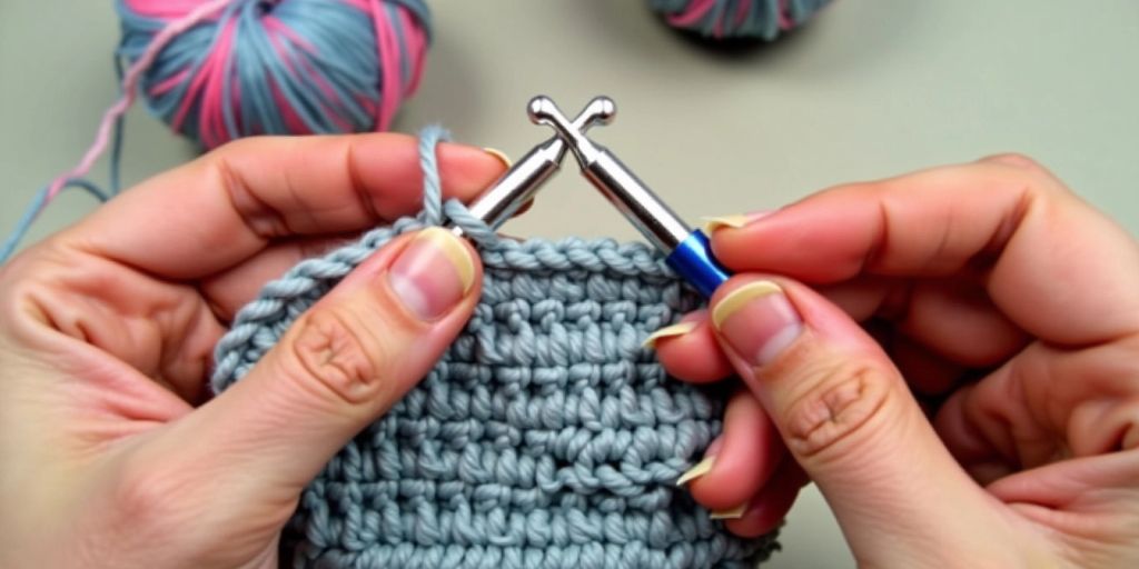 Hands showing different crochet grips